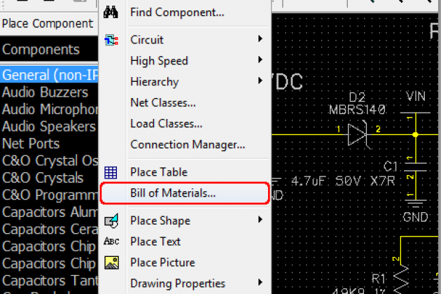 Cách xuất file BOM và Pick and Place trong DipTrace