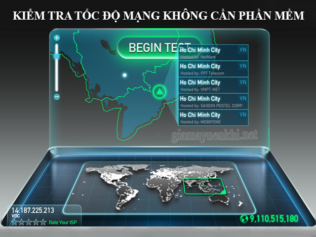 #Kiểm tra tốc độ mạng, test đường truyền FREE bằng Speedtest