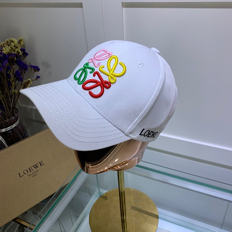 Loewe Cotton Baseball Cap In White