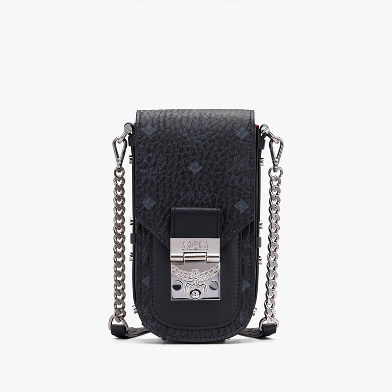 MCM X-Mini Patricia Visetos Crossbody In Black