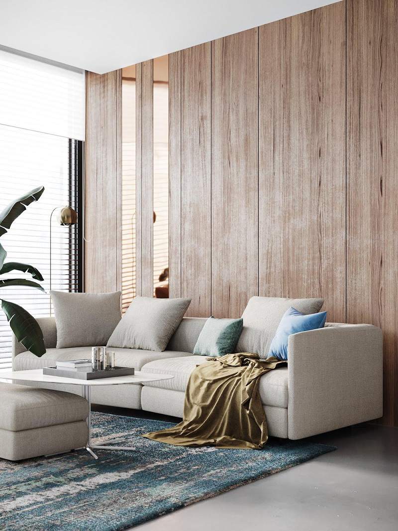 Top 50 mẫu vách gỗ ốp tường phòng khách, phòng ngủ - KDesign