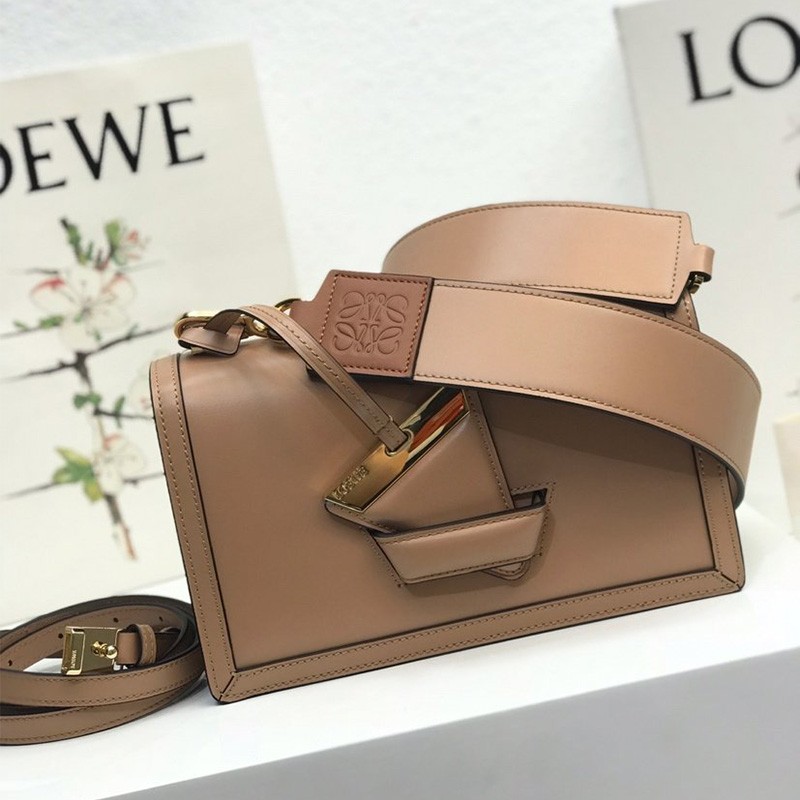 Loewe Barcelona Bag Box Calfskin In Apricot