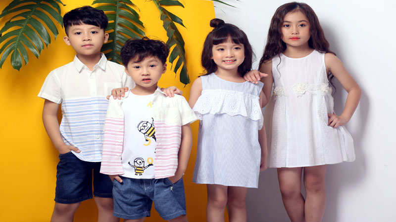 Thiết kế quần áo trẻ em đẹp, phong cách - Thiết kế giá kệ shop quần áo đẹp