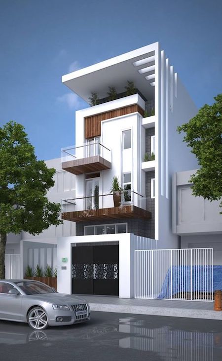 Mẫu nhà ống đẹp 3 tầng 6m mặt tiền hiện đại 2021 - Kiến Thiết Việt