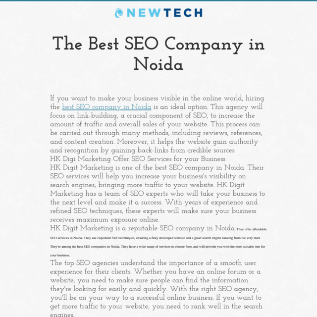 The Best SEO Company in Noida