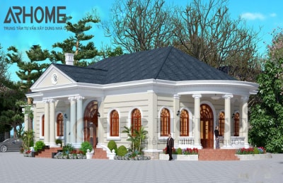 Mẫu thiết kế biệt thự cổ điển kiểu Pháp sang trọng và đẳng cấp năm 2018