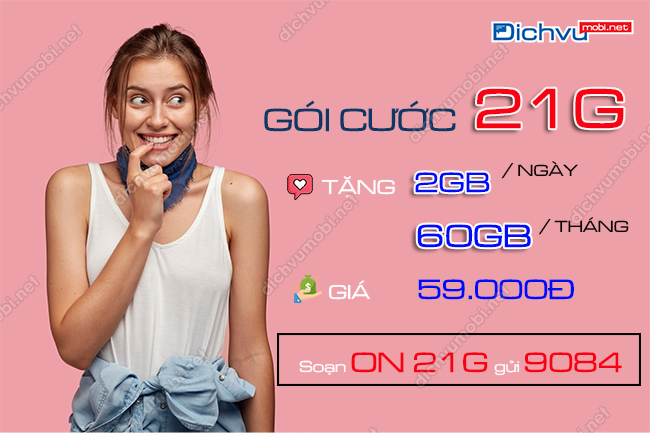 Cách đăng ký gói khuyến mãi 21G MobiFone miễn phí 60GB