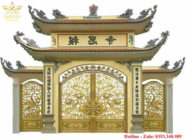 30+ Mẫu cổng chùa, nhà thờ họ, đền, miếu, nhà từ đẹp nhất 2022