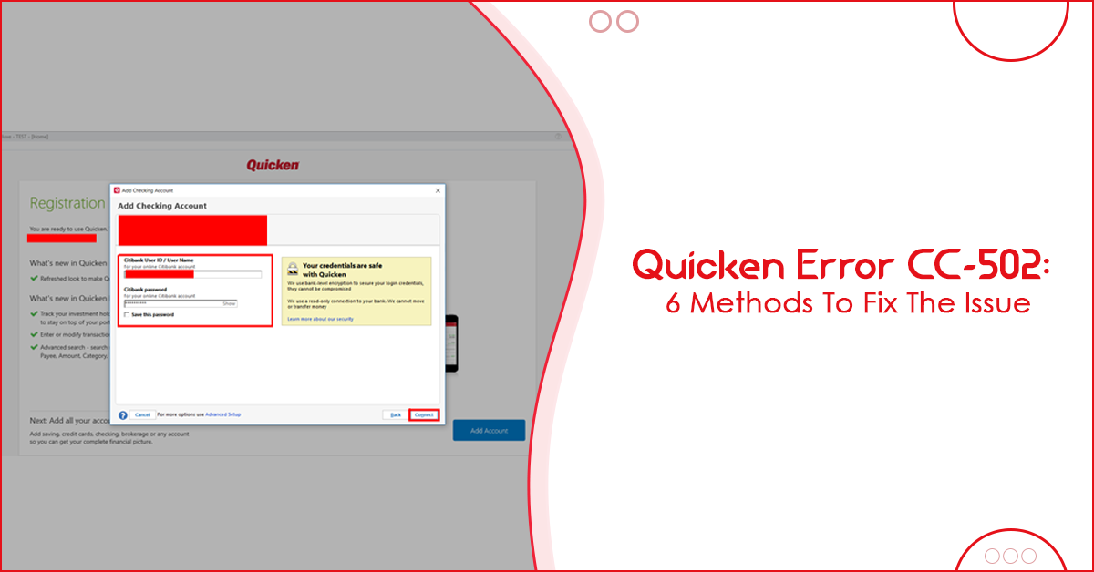 Quicken Error CC-502: 6 Methods To Fix The Issue - FEGON GROUP