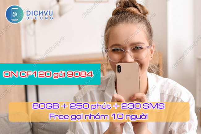 Gói CF120 MobiFone 80GB, Free gọi, SMS cho mọi thuê bao