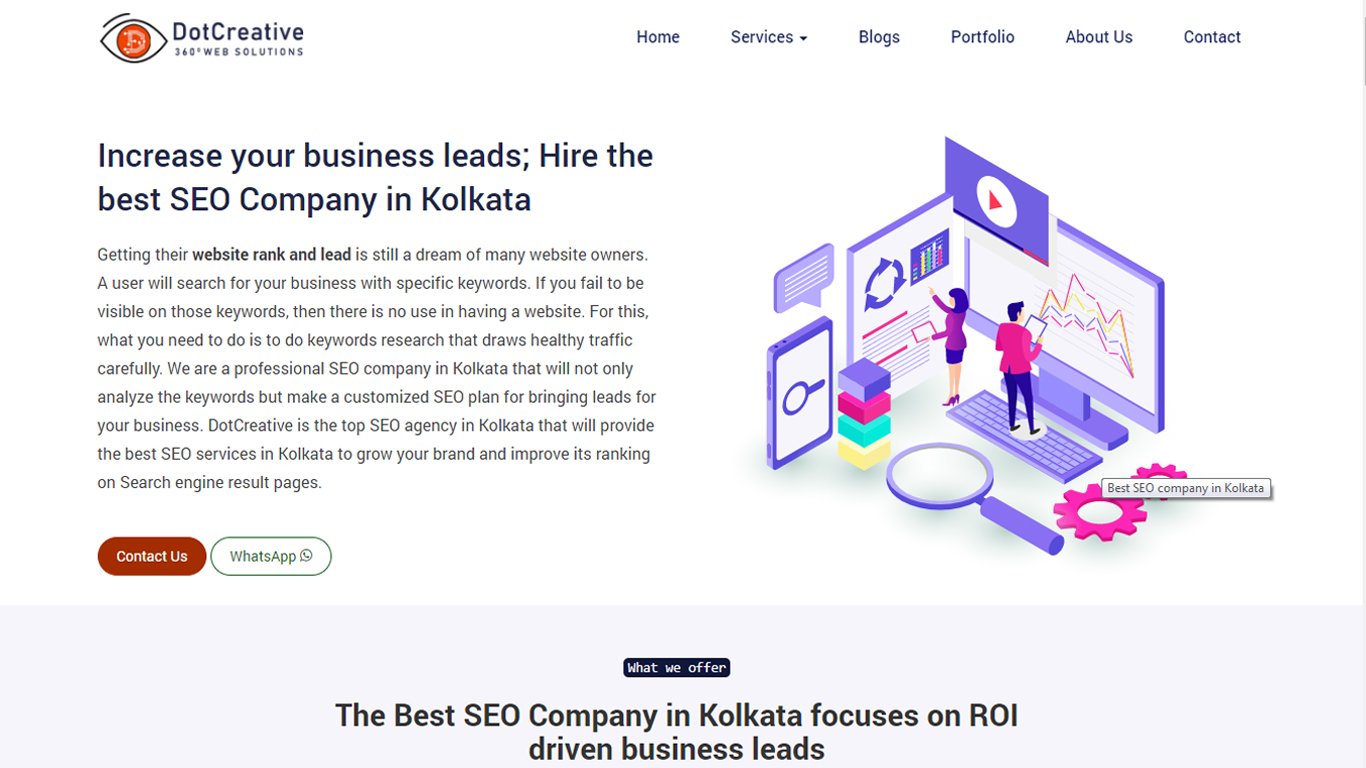 ROI Focused Best SEO Company in Kolkata | SEO expert in kolkata