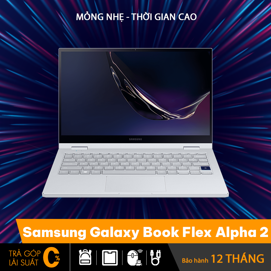 Laptop Samsung Galaxy Book Flex Alpha 2 mỏng nhẹ sang trọng