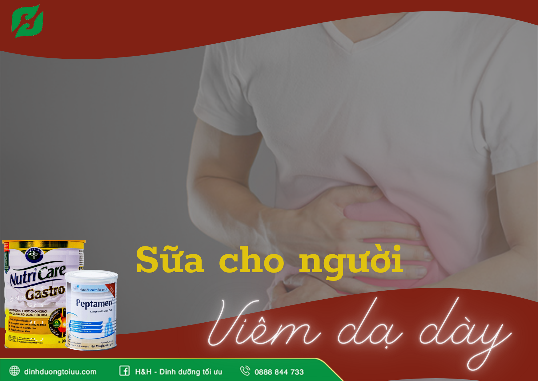 Nguyên nhân gây viêm dạ dày và các loại sữa cho người viêm dạ dày - H&H Nutrition