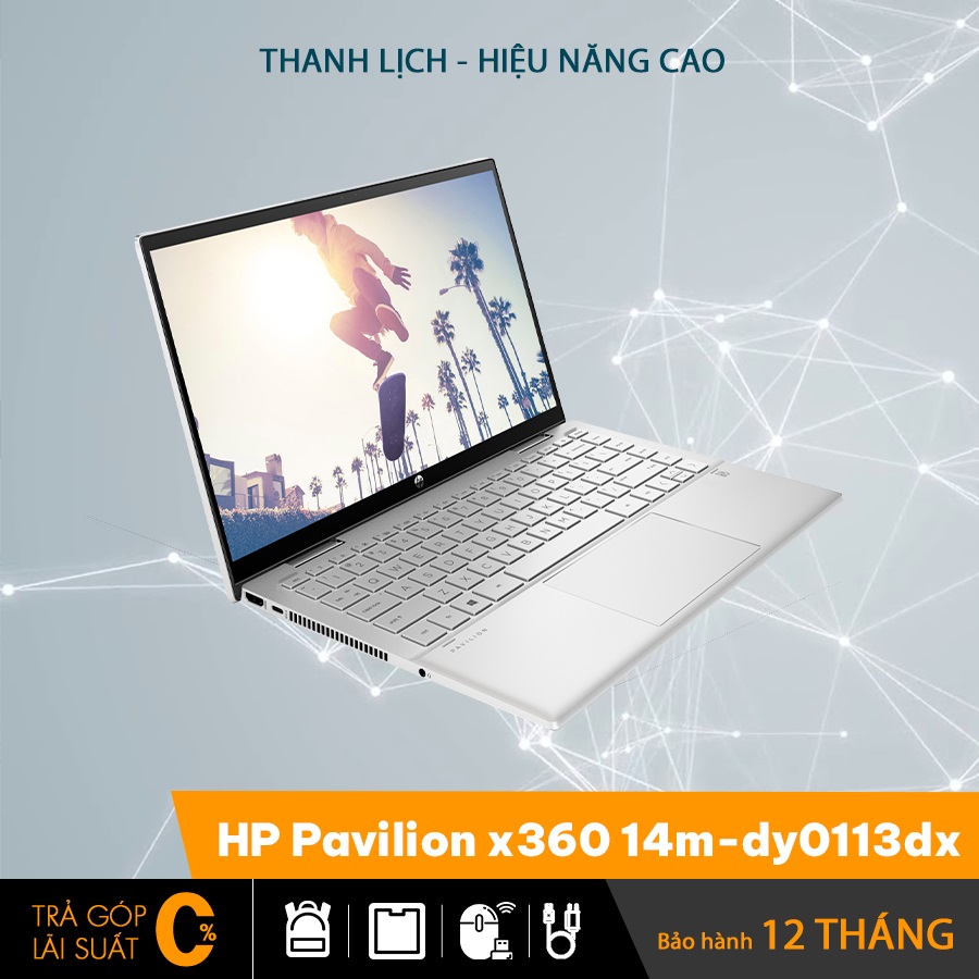 Laptop HP Pavilion x360 m Convertible 14m-dy0113dx mỏng nhẹ