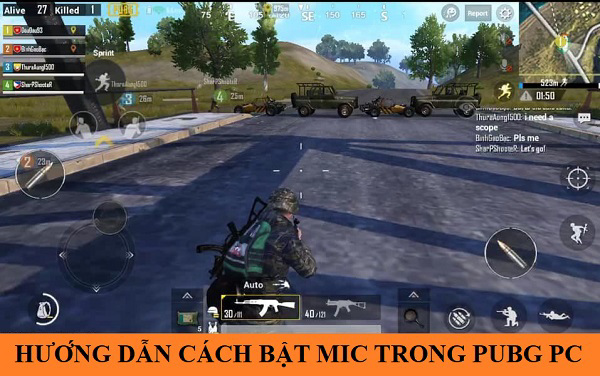 Cách bật mic trong pubg pc đơn giản