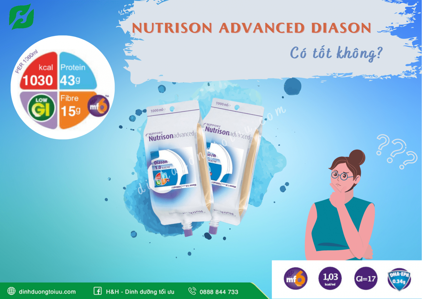 Giải đáp: Nutrison Advanced Diason có tốt không? - H&H Nutrition