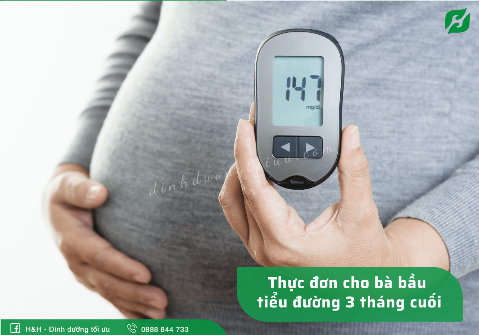 Thực đơn cho bà bầu tiểu đường 3 tháng cuối như thế nào? - H&H Nutrition