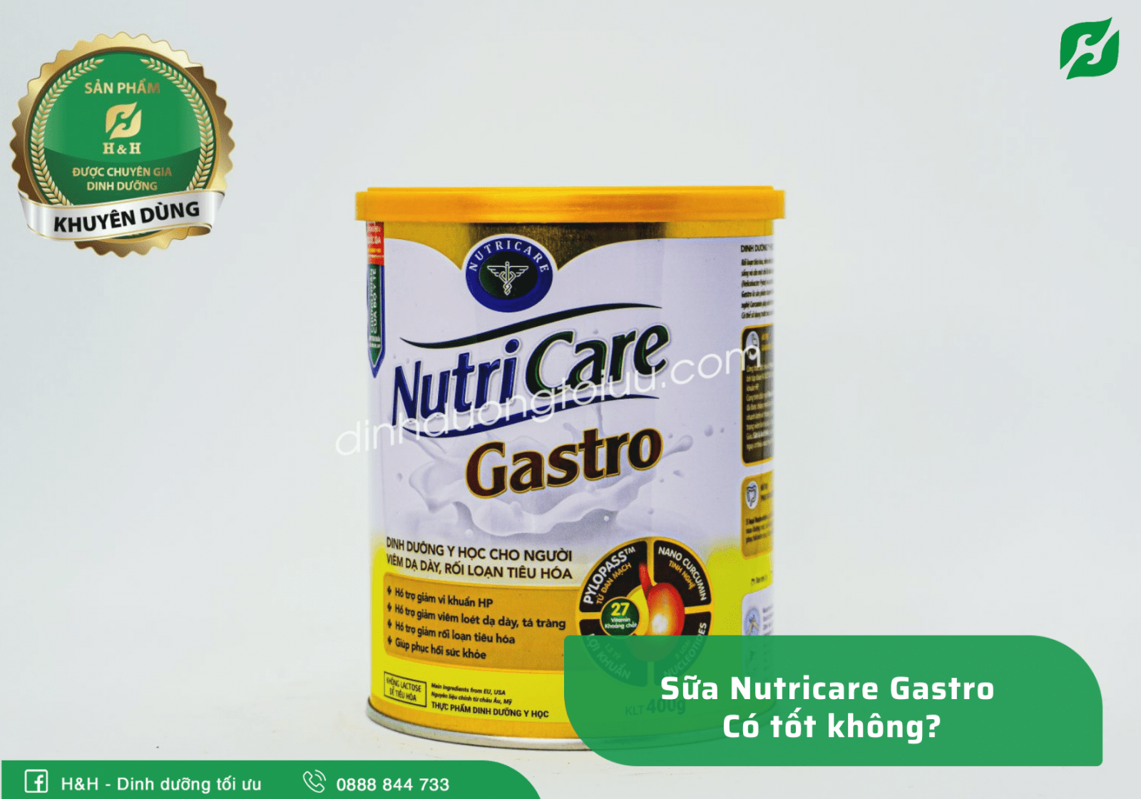 Sữa Nutricare Gastro có tốt không? - H&H Nutrition