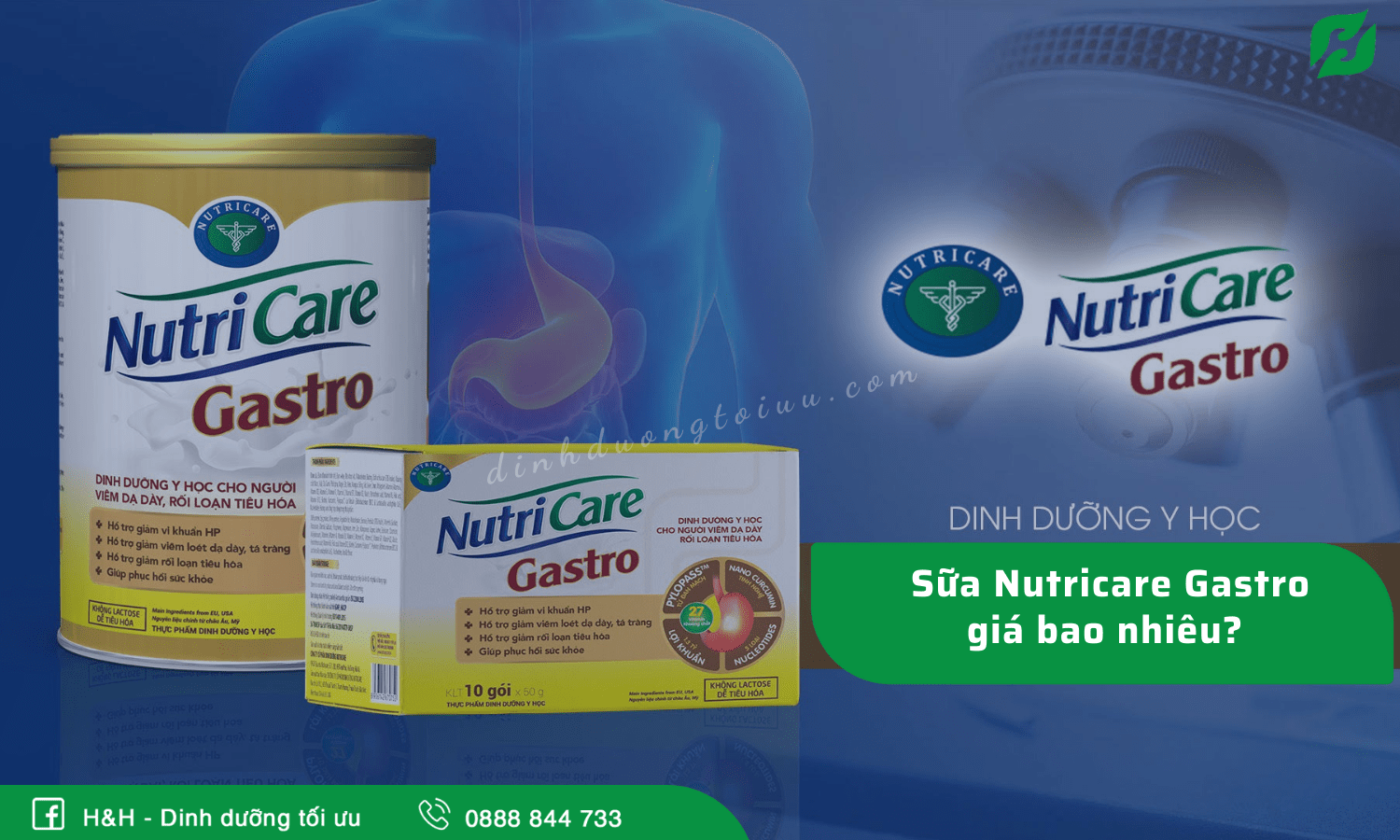 Sữa Nutricare Gastro giá bao nhiêu? - H&H Nutrition