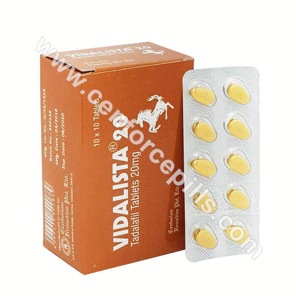 Vidalista 20 mg (Tadalafil)【50% OFF】 Online at Cenforcepills