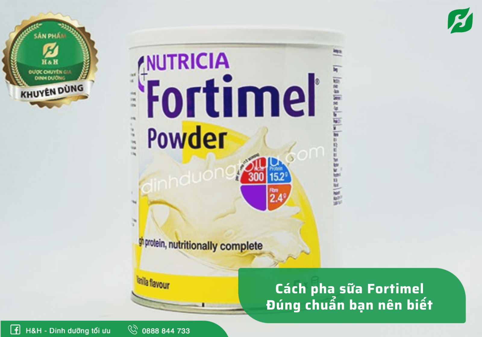 Cách pha sữa Fortimel đúng chuẩn bạn nên biết - H&H Nutrition