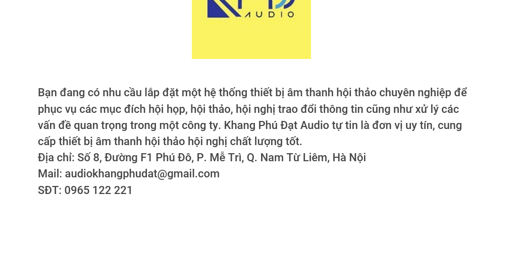 Âm thanh hội thảo Khang Phú Đạt - Infogram