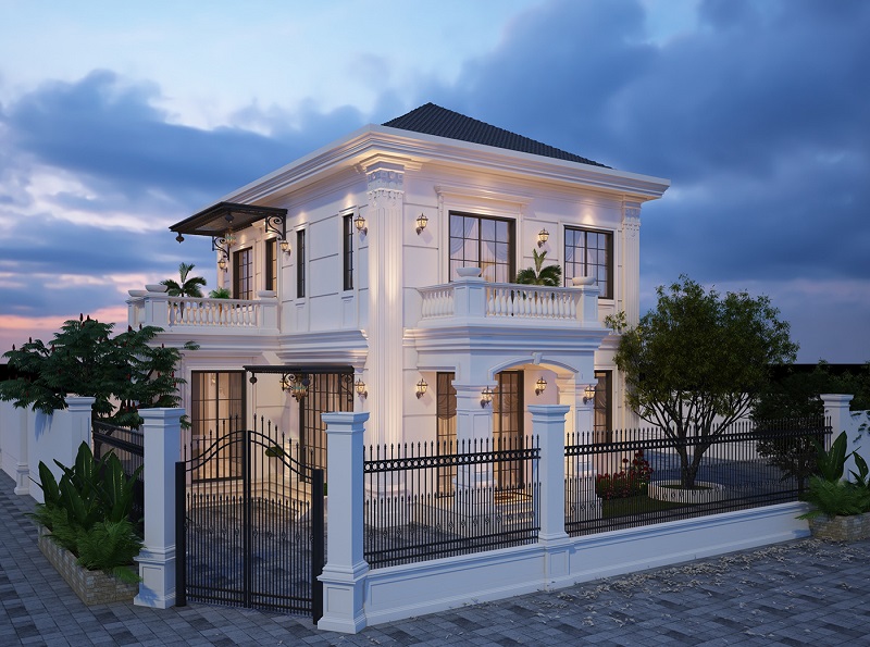30 Mẫu thiết kế nhà tân cổ điển đẹp năm 2022 - Kiến Thiết Việt