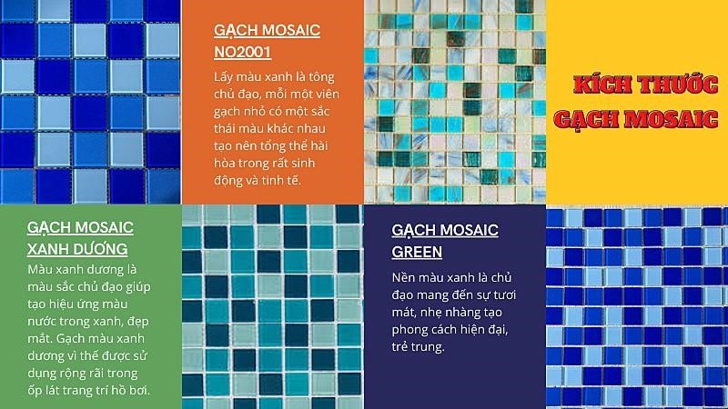 Kích thước gạch mosaic [Chuẩn Nhất] 2020 - Cách lựa chọn