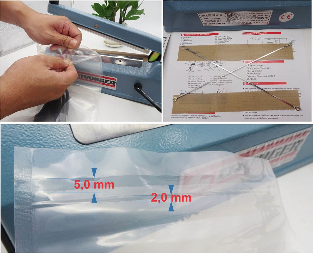 Có nên chọn mua máy hàn miệng túi cũ, hàng thanh lý không?: Thiết bị M5s