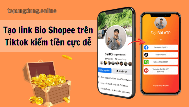 Cách tạo link Bio Shopee trên Tiktok kiếm tiền cực dễ