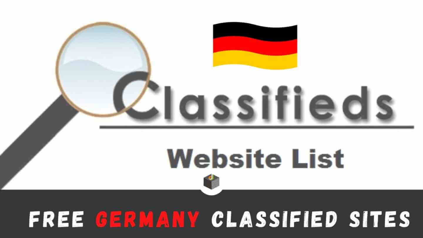 25+ Free Germany Classified Sites List 2022 - Digital Web Services