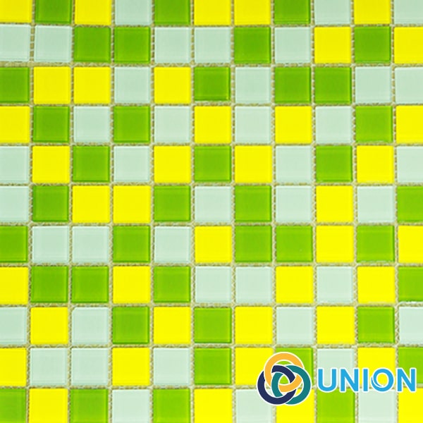 Gạch Mosaic xanh vàng trắng - Màu sắc [TINH TẾ]