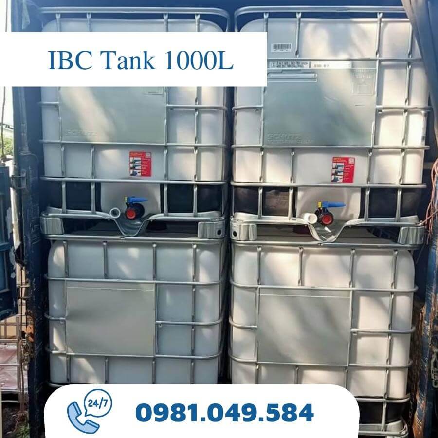IBC Tank 1000l [New] - Thùng nhựa đựng hóa chất 1000 lít