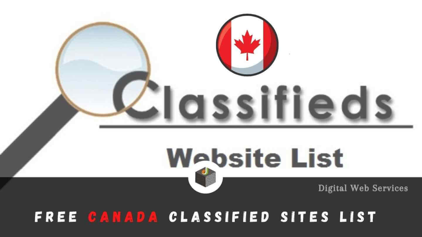 Free Canada Classified Sites List For Website SEO