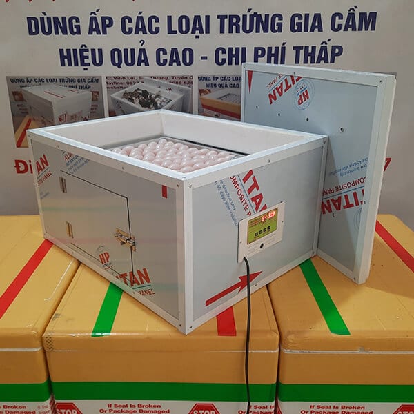 Máy Ấp Trứng Chim Bồ Câu, Chim Cút 100 Trứng Vỏ Nhôm - Ấp Nở 95%