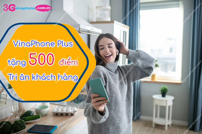 VinaPhone Plus tặng 500 điểm tri ân khách hàng lâu năm 2022