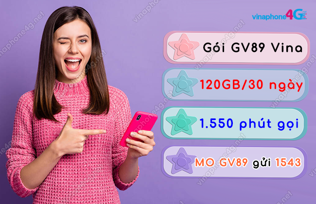 Hướng dẫn đăng ký gói GV89 của VinaPhone nhận combo gọi, data khủng