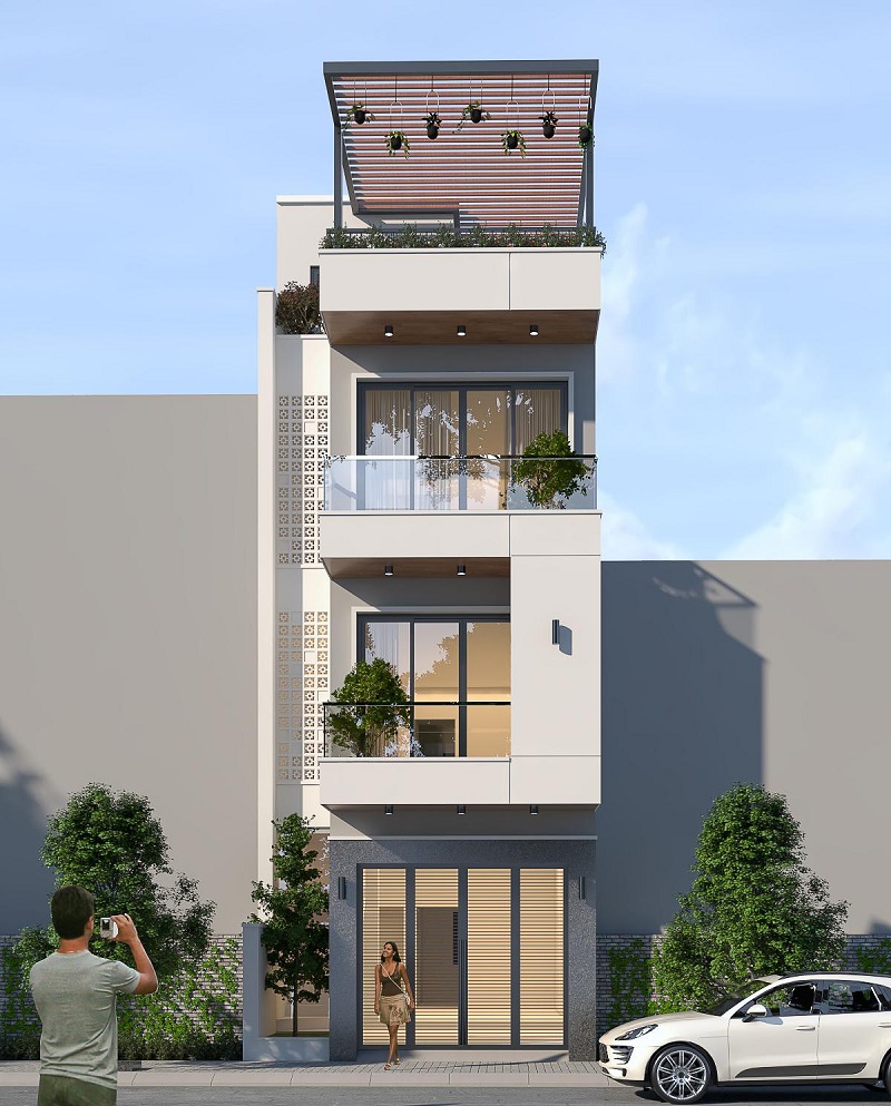 Mẫu nhà 3 tầng 1 tum hiện đại, đẹp 2022 - Kiến Thiết Việt
