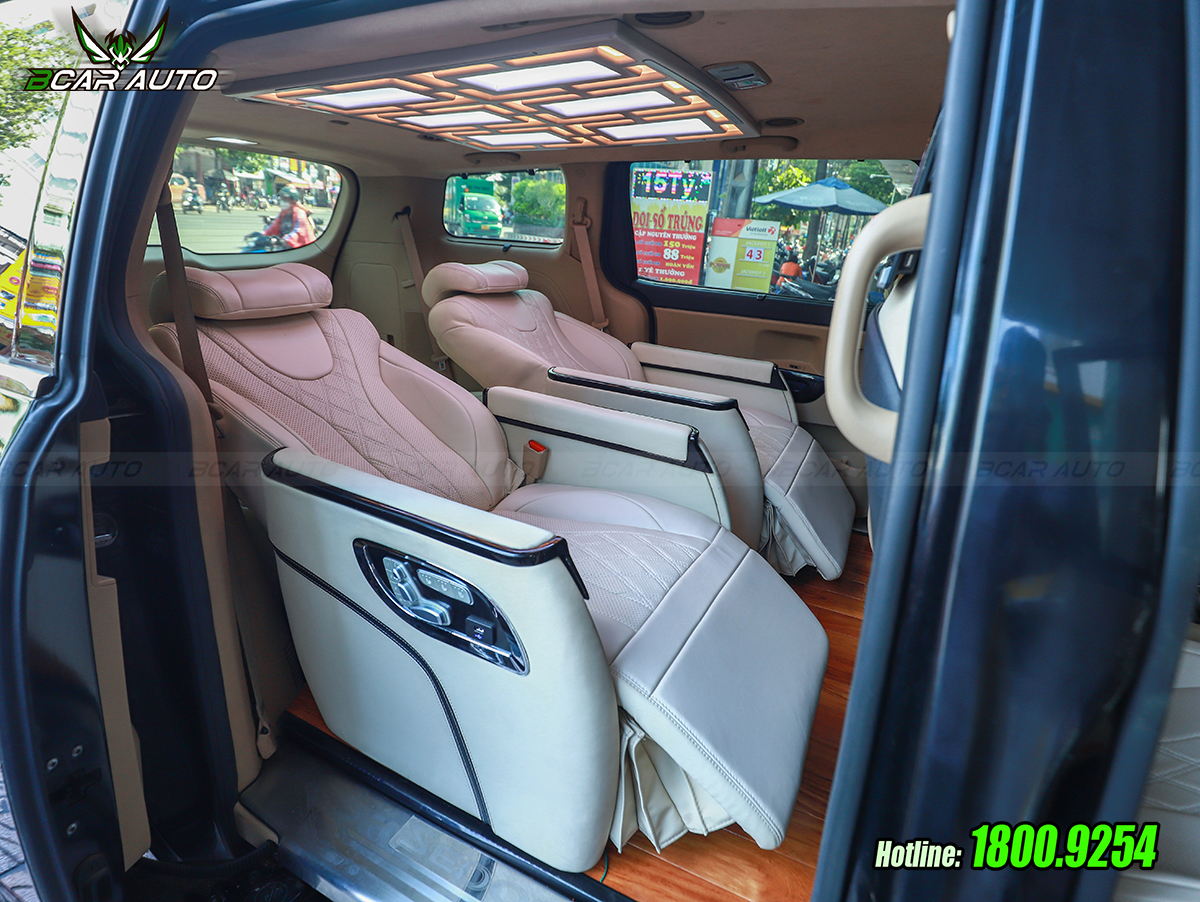 Độ ghế Limousine xe Kia Sedona và Bảng giá nâng cấp ghế