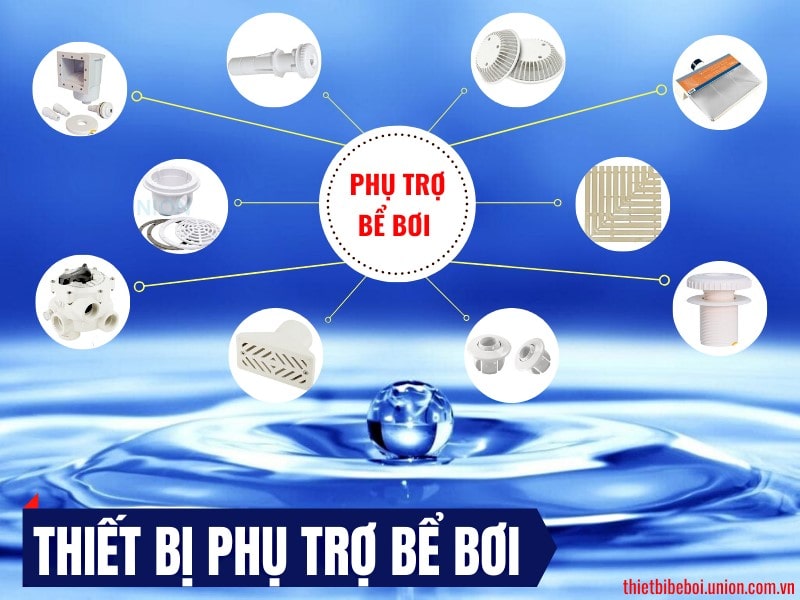 Thiết bị phụ trợ bể bơi (TRỌN BỘ) phụ kiện hồ bơi nhập khẩu