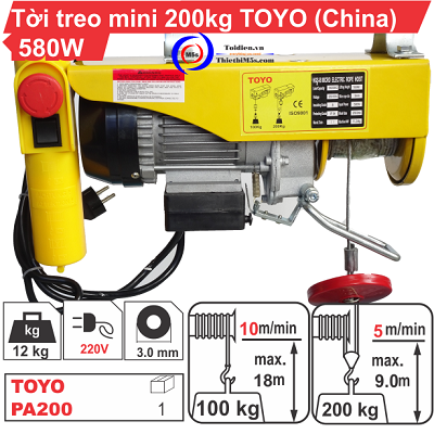 Bảng giá tời điện mini, tời treo mini gia đình chất lượng nhất 2022