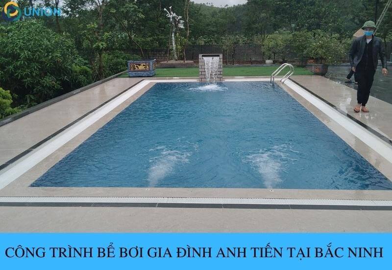 Union bàn giao công trình bể bơi tại Bắc Ninh [36m2]