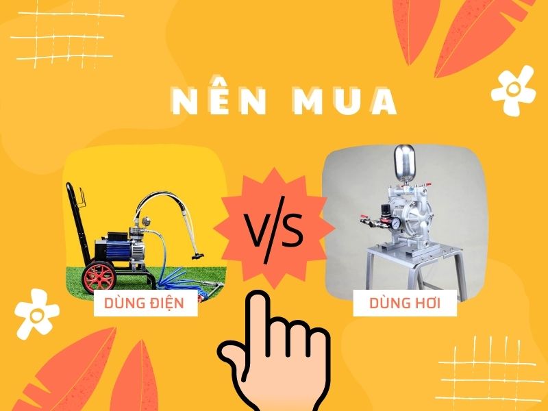 Nên mua máy phun sơn dùng điện hay dùng hơi?