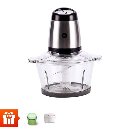 [TET]Máy xay thịt đa năng 2 lít Mishio - MK273 +Hộp cơm 1 tầng + dụng cụ xay tỏi