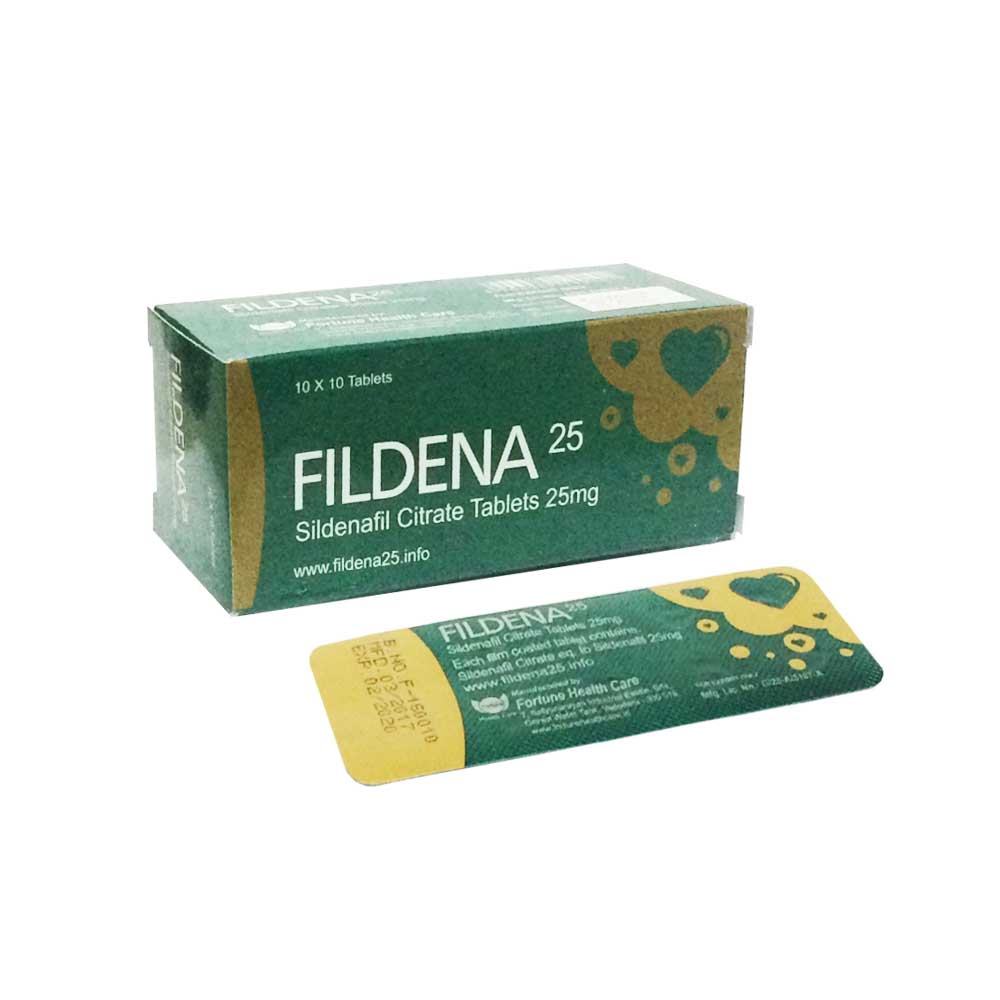 Fildena 25 Mg Tablets Online at $0.55/Pill | Reviews, Side Effects