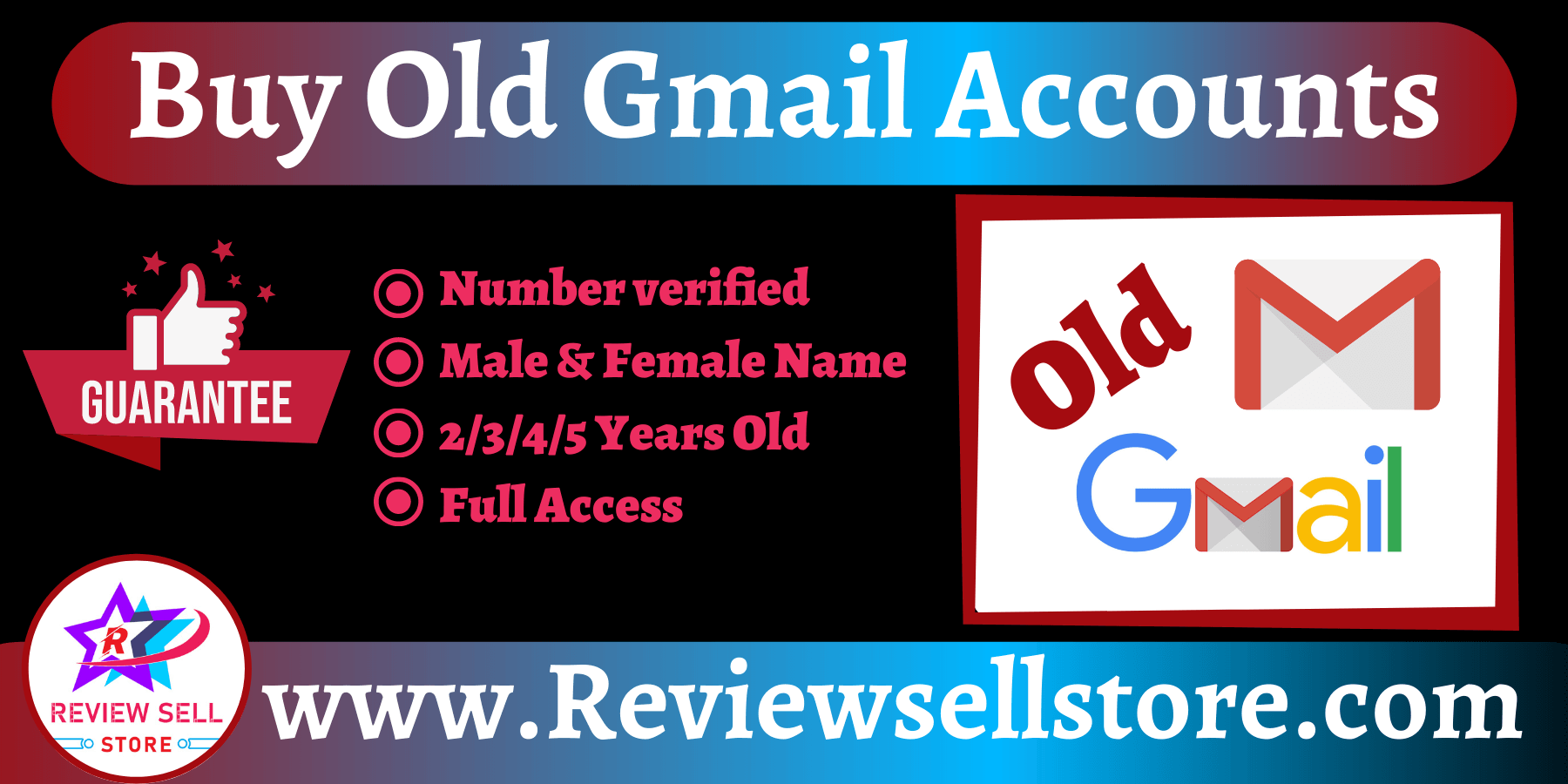 Buy Old Gmail Accounts - 1/2/3/4 Years Old Gmail Available