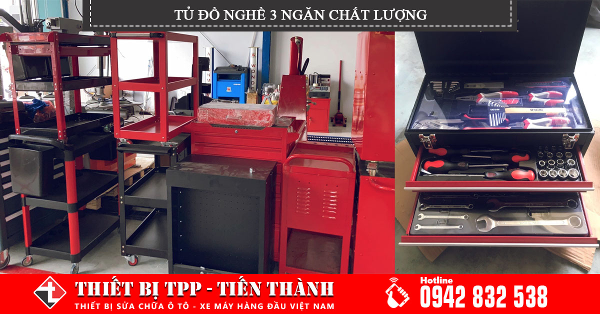 Tủ đồ nghề 3 ngăn chất lượng có những loại nào? Địa chỉ bán hàng uy tín