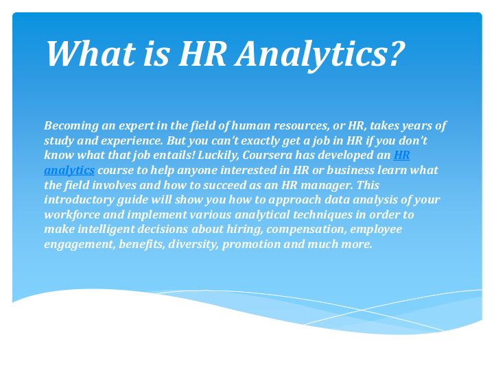 What is included in the HR analytics course | edocr