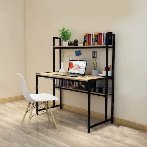 Bàn gỗ chân sắt - sản phẩm tiện dụng chinh phục dân văn phòng