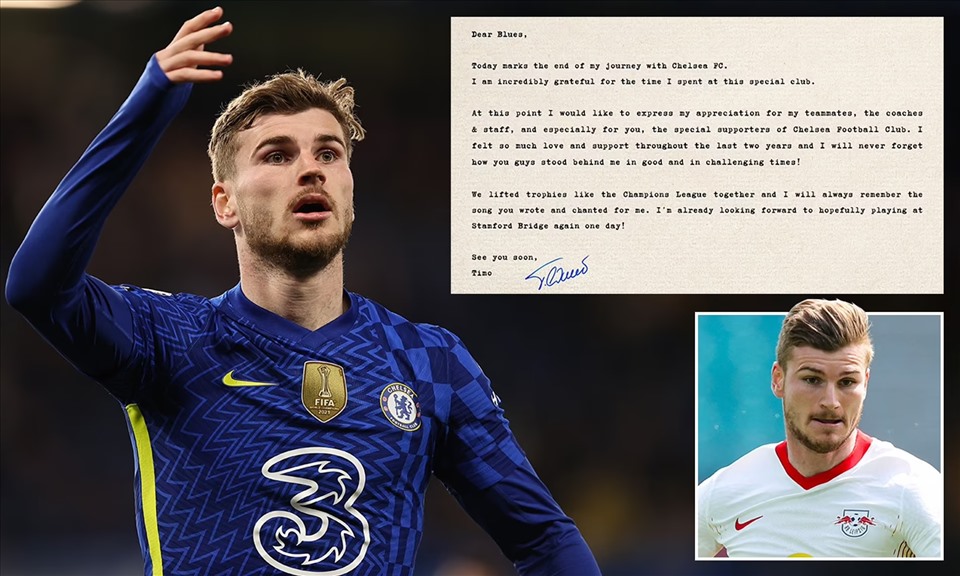 Werner và lời nhắn nhủ gửi tới fan Chelsea, ai đọc cũng khóc